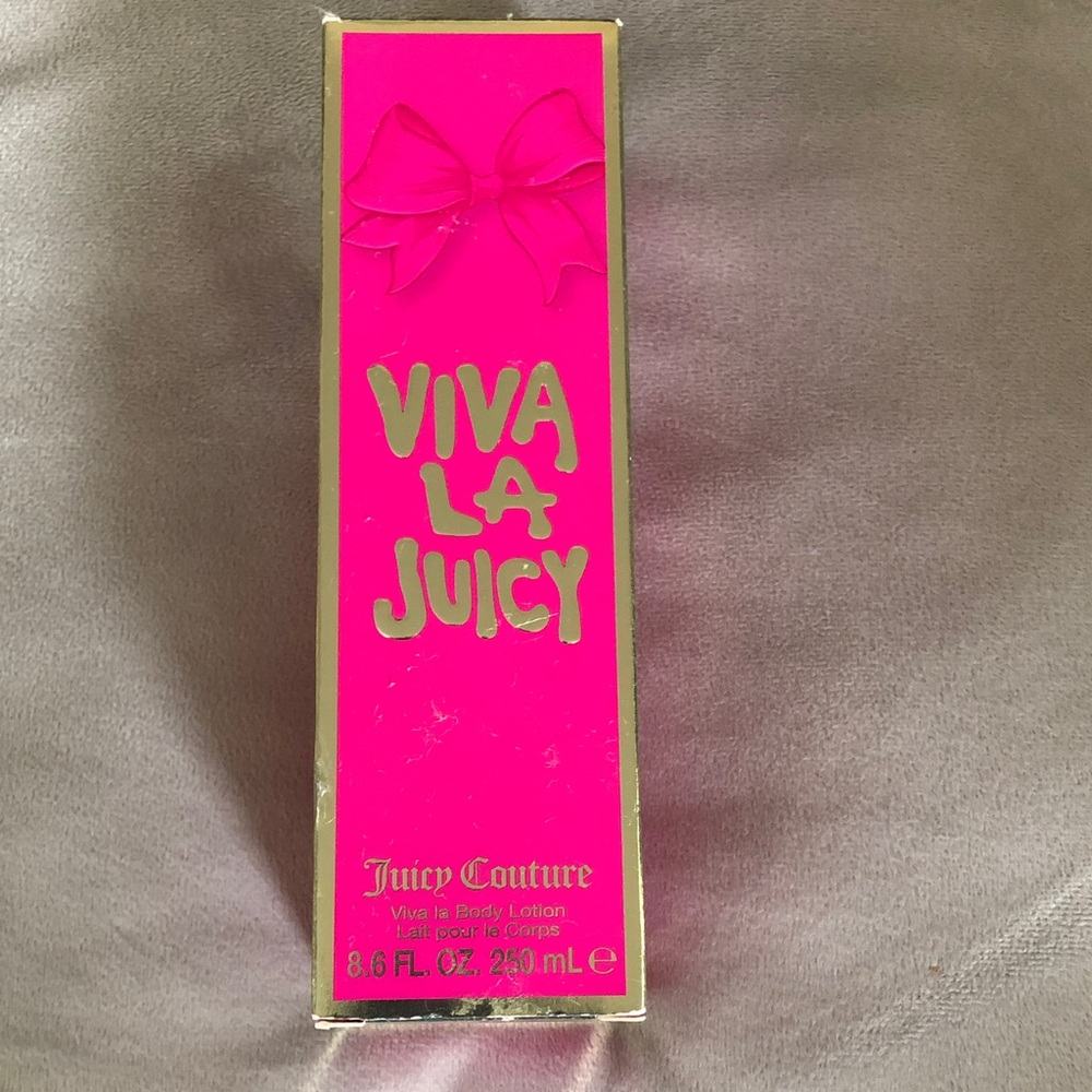 Juicy Couture Viva La Juicy Lotion in Hot Pink with Gold Trim